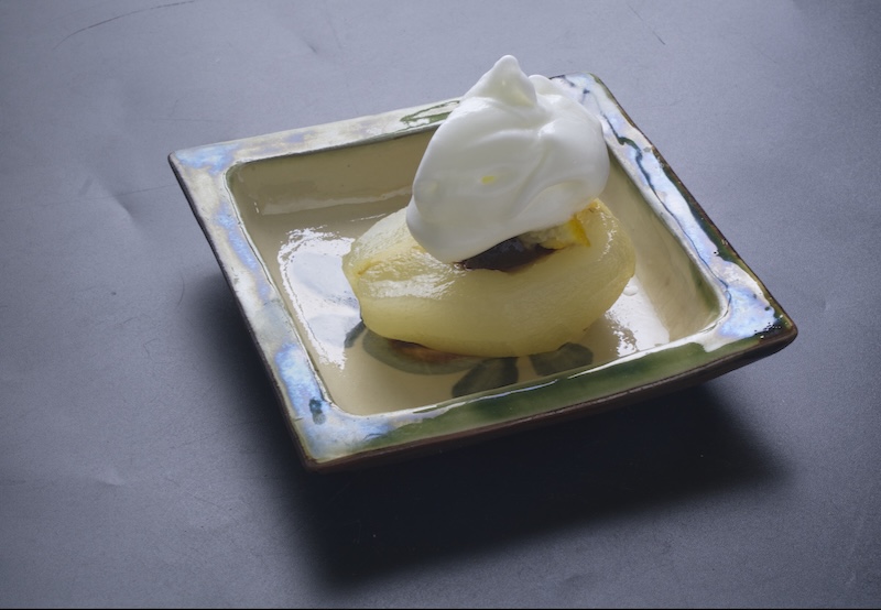 ラ・フランスで作ったスイーツの写真。