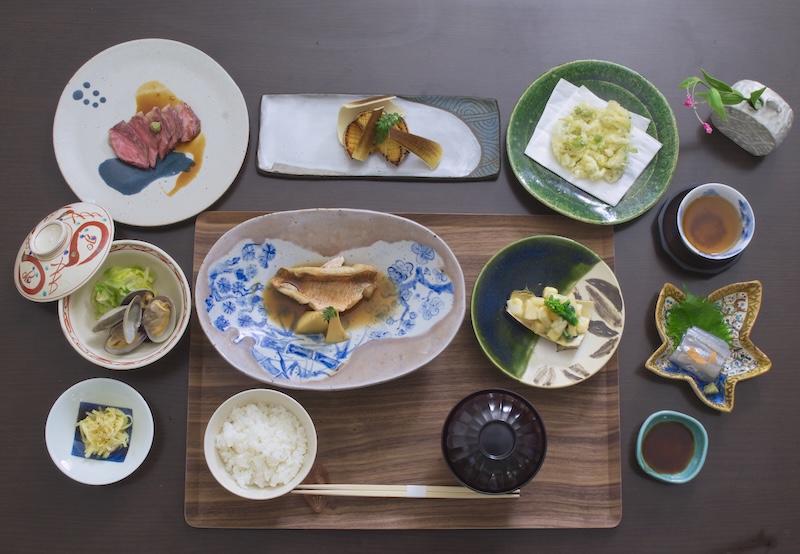 懐石定食2026年4月の俯瞰した全体写真